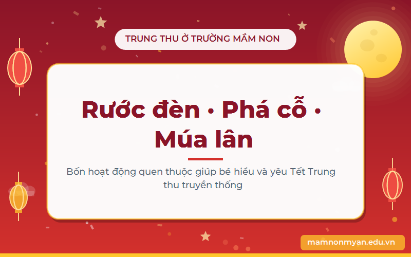 Rước đèn phá cỗ múa lân tại trường mầm non phường Hiệp Bình